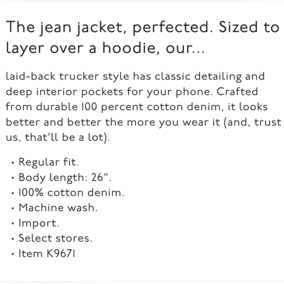 NWT Madewell "Classic Jean Jacket" in Rivoli Wash Blue Denim, Men's Size 2XL XXL - Picture 10 of 11